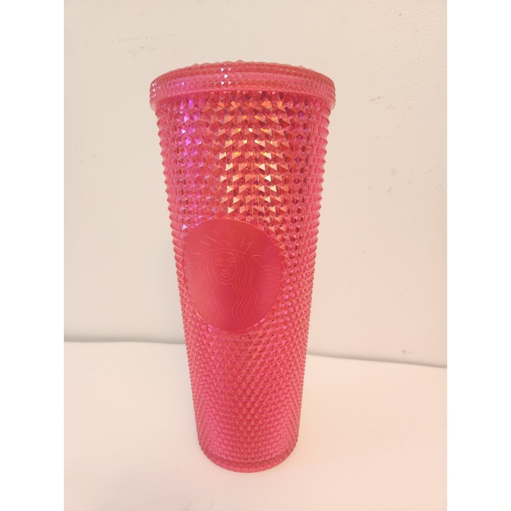 New Starbucks Holiday 2019 Pink Venti Studded Diamond Tumbler Cold Cup 24oz 💎 - Picture 3 of 10